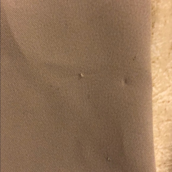 Brown leather waisted beige pants size 4 - Picture 8 of 8